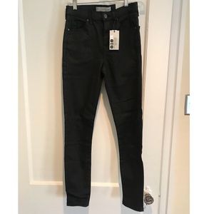 Coated Jamie High Waist Ankle Grazer Jeans